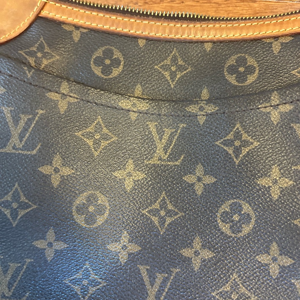 Louis Vuitton Monogram Crossbody Bag in Brown and Tan Leather Trim - Picture 4 of 11